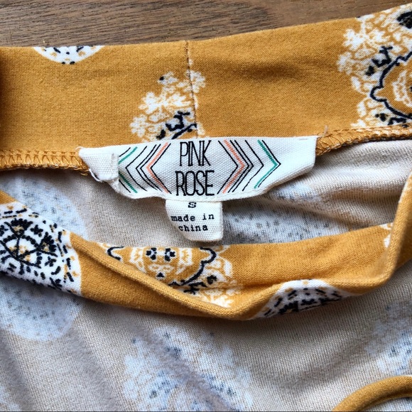 Pink Rose yellow kaleidoscope pattern tunic - Picture 2 of 2